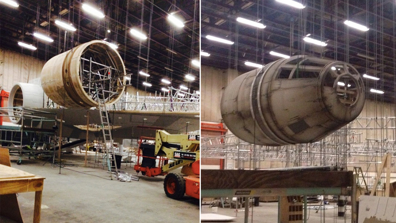 Illustration for article titled Leaked Star Wars Episode 7 photos show the Millennium Falcon's return